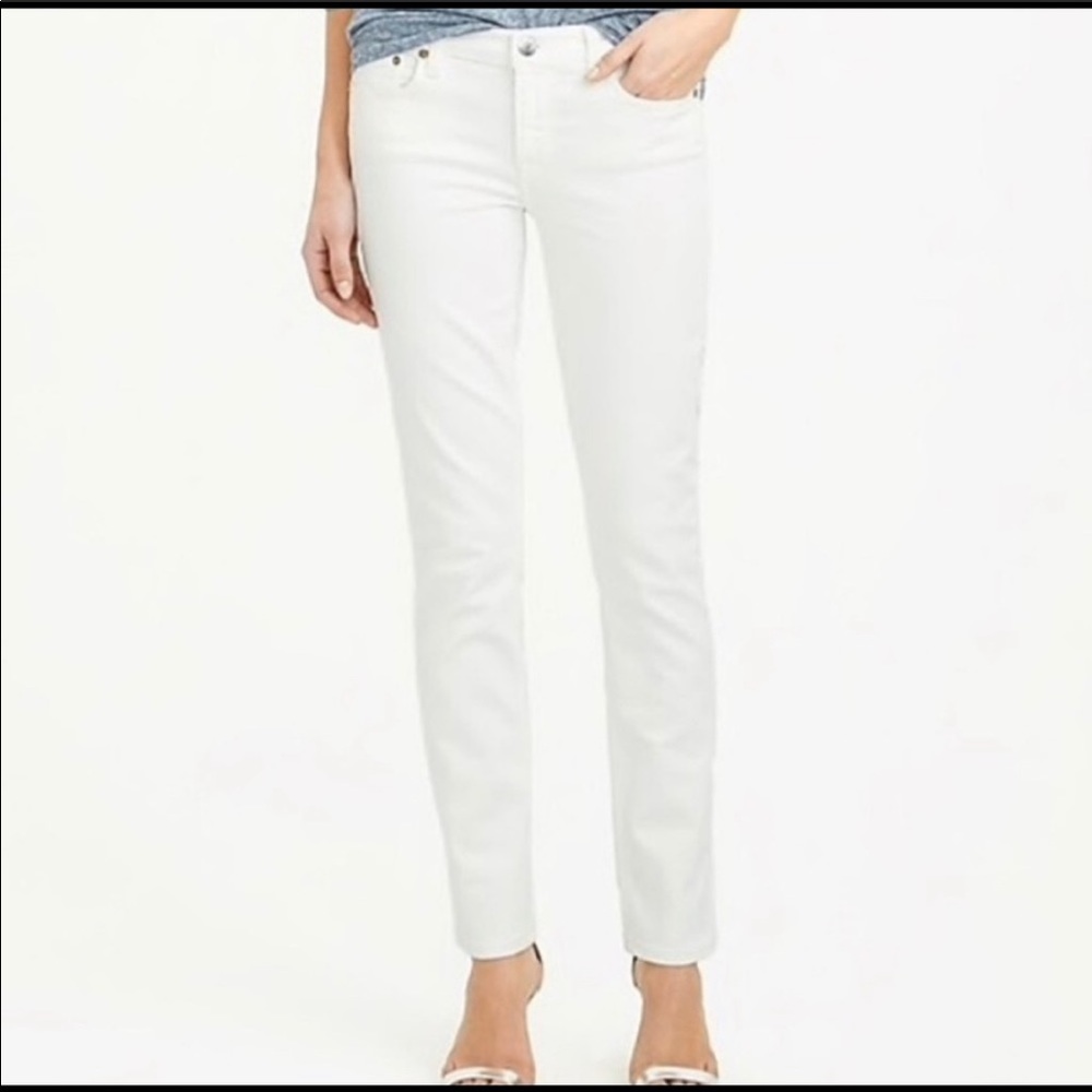 JCrew Matchstick Stretch White Jeans